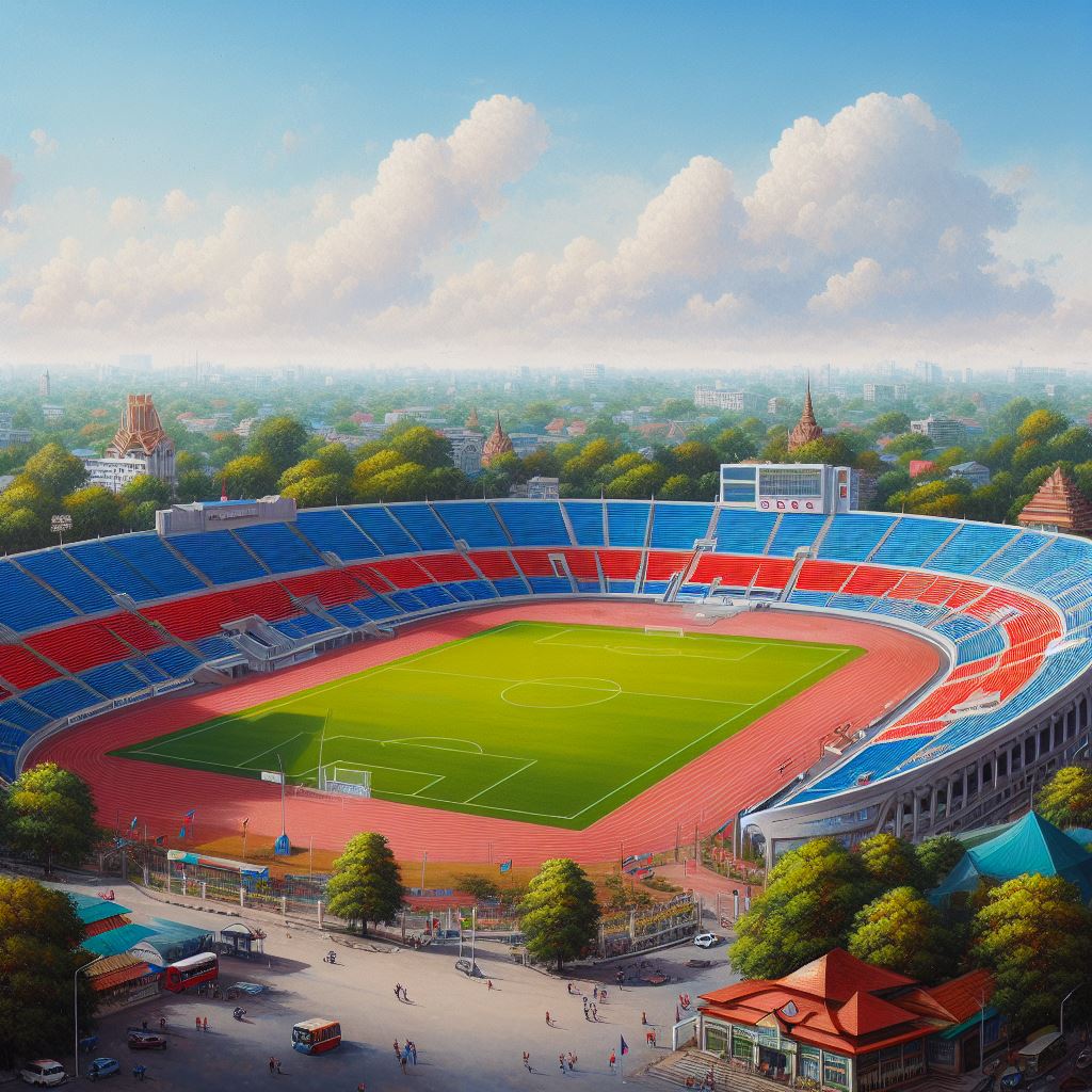 The Pince Stadium in Cambodia