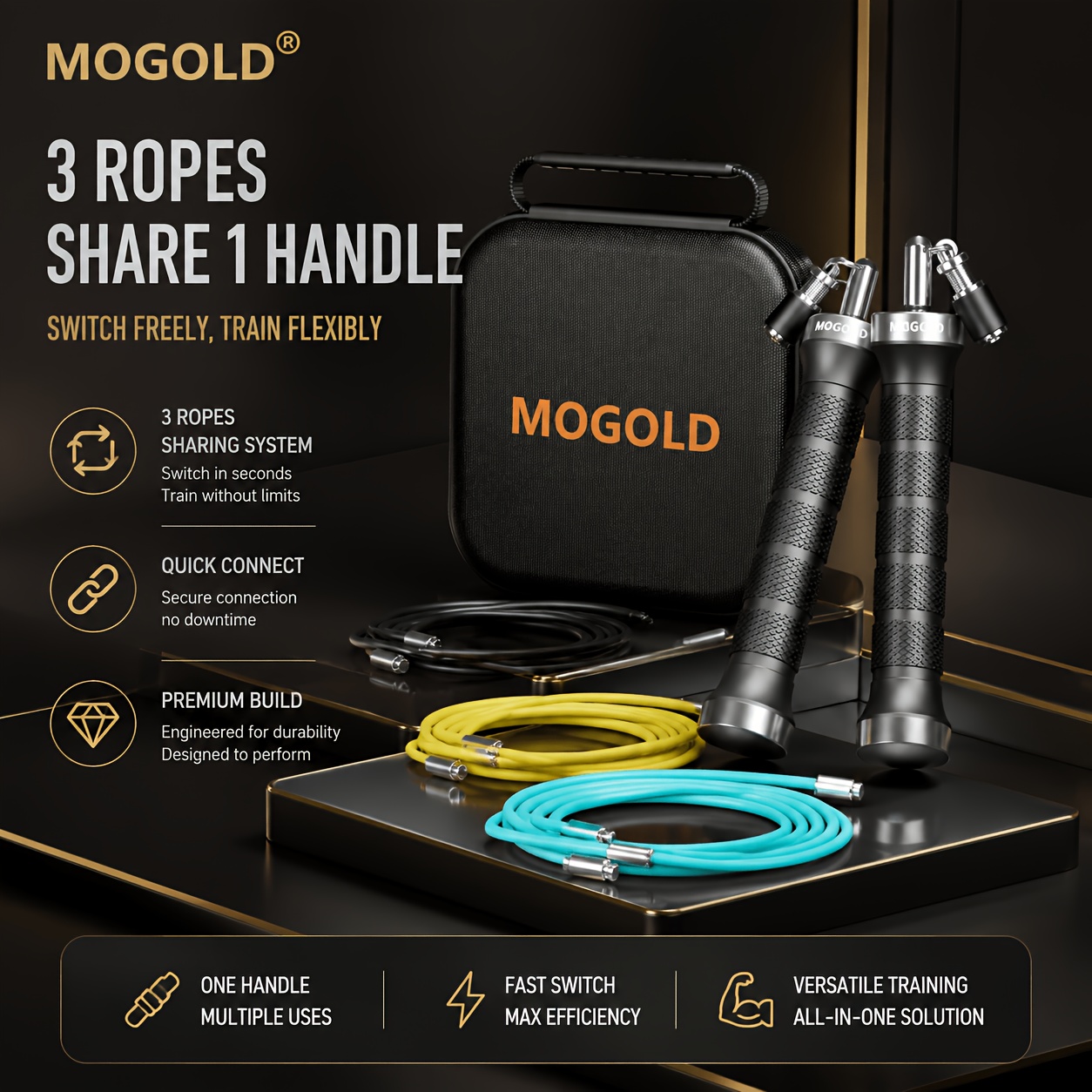 เชือกถ่วงน้ำหนัก MOGOLD พร้อมลูกปืน