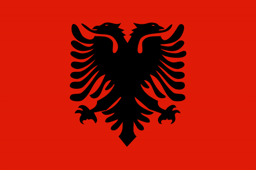 The flag of Albania Albania