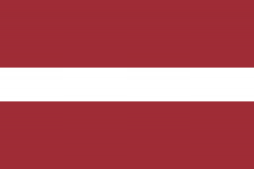 The flag of Latvia Latvia