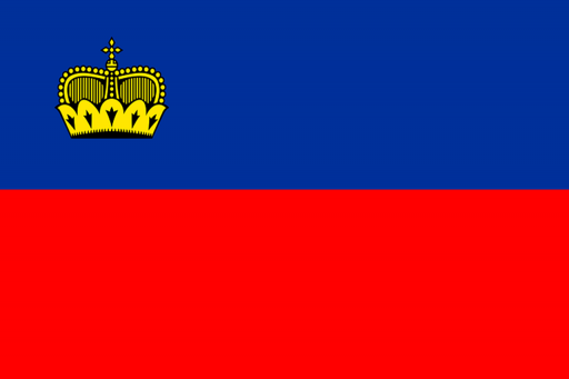 The flag of Liechtenstein Liechtenstein