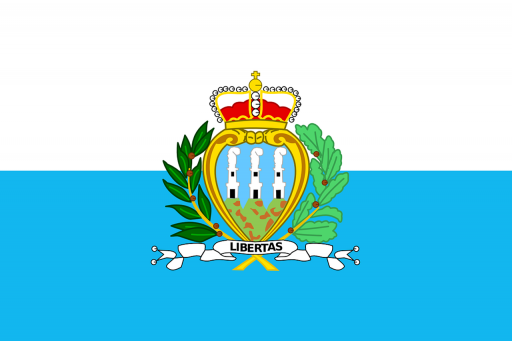 The flag of San Marino San Marino
